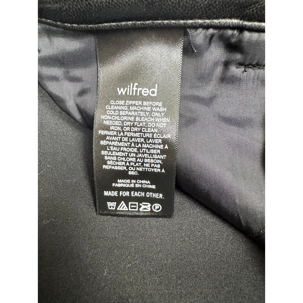 Aritzia Wilfred Melina High Rise Straight Vegan Leather Pants Black Size 00 NWT - Picture 8 of 9